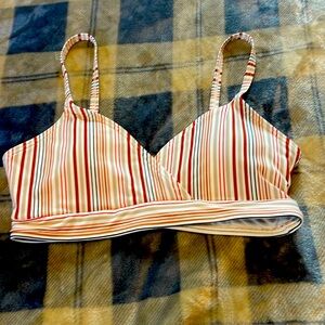 Loft Beach, Striped Bikini Top, Size S